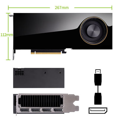 Freigabe der Leistung von Nvidia RTX A6000 48GB GDDR6 Video-Karte für PC 2000MHz Speicherklocke